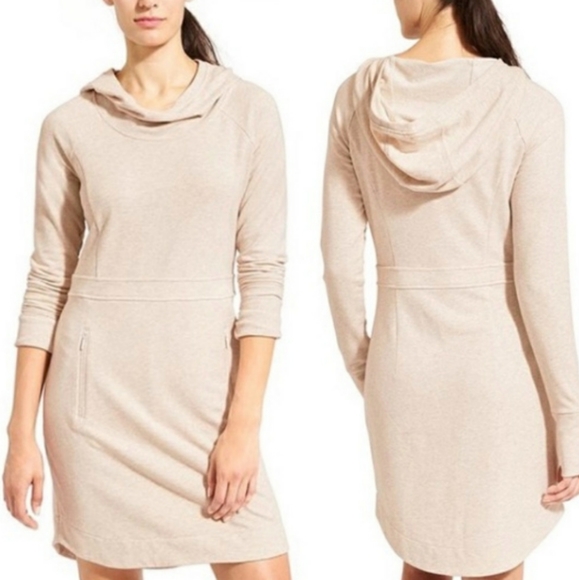 Athleta Dresses & Skirts - Athleta Power Down Hooded Sweatshirt Dress